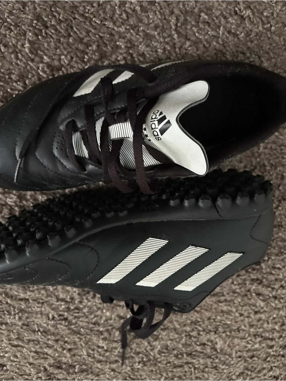 adidas Black and White Turf Soccer Cleats